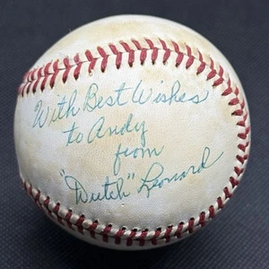 Dutch Leonard Signed Baseball JSA LOA COA Detroit Tigers Boston Red Sox RARE! - Picture 1 of 4