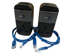 2x BT Mini Connecteur 1Gbps 2 Ports Pass Through CPL Adaptateurs - Noir - Photo 1/4