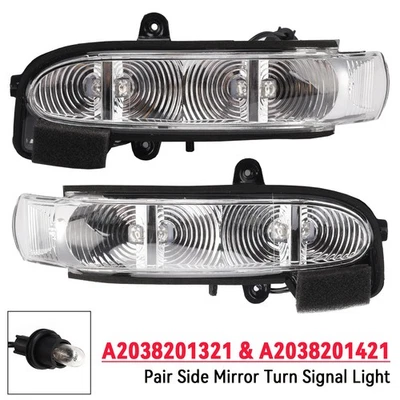 Pair Side Mirror Turn Signal Light for Mercedes-Benz W211 S211 W463 - Image 1 of 4