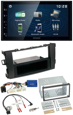 Kenwood 2DIN Bluetooth Lenkrad USB DAB Autoradio für Toyota Auris 2011-2012 schw - Bild 1 von 4