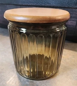 VINTAGE OLIVGRÜN GLAS TABAKDOSE 4,25 X 5" FÜR PFEIFENSTÄNDER - Bild 1 von 8
