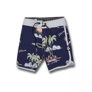 Volcom Big Boys Isle Hoppa Scallop Trunks Boardshort L46420 Size 26 - Picture 1 of 4