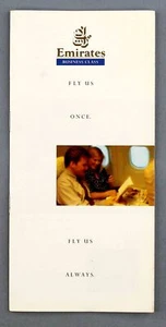 EMIRATES BUSINESS CLASS VINTAGE 1990'S AIRLINE BROCHURE AIRBUS A310 DUBAI UAE - Picture 1 of 5