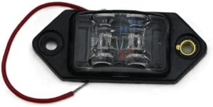 Red 2 LED Marker Clearance Light Enclosed Trailer Clear Lens Surface Mount - Picture 1 of 2