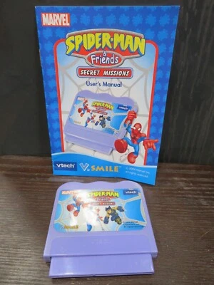Vtech V.Smile Marvel Spiderman & Friends SECRET MISSION Game Cartridge -used - Image 1 of 3