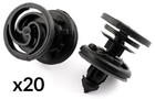 20x CLIPS For VW T5 MULTIVAN CARAVELLE CADDY TRANSPORTER DOOR CARD TRIM RETAINER