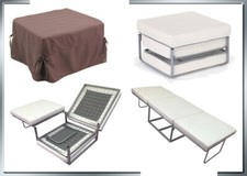 POUF LETTO MARRONE POUFF TRASFORMABILE IN LETTO PUF PUFF DIVANO LETTO SPESSORATO
