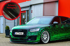 CUP Spoilerlippe + Wings SCHWARZ für Audi Q2 GA Frontspoiler Spoilerschwert ABS