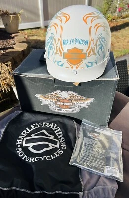 Новый Harley Davidson женщин ветра гребень крылья половина шлем размер XS - Изображение 1 из 4