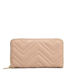 Acess Damen lange Geldbörse mit gewelltem Zickzack Design VKP1617 - beige - Bild 1 von 1