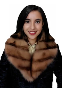 Women's Persian Lamb Fur Coat Russian Sable Fur Collar All Sizes Pre Sale  - Picture 1 of 15