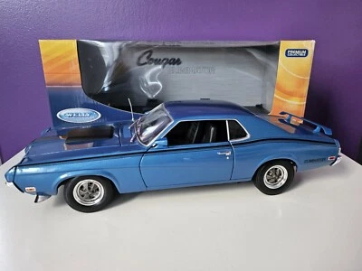 Mercury Cougar Eliminator 1970 Bleu Blue Welly 1/18 2520W - Photo 1/4