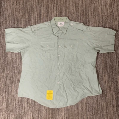 Camisa Militar Vintage DSCP Garrison Collection Para Hombre Talla XXL Botón Frontal Verde Foto 1 de 4