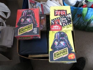 STAR WARS THE EMPIRE STRIKES BACK 1st & 3rd SER TOPPS 1980 + ROTJ FULL BOX - Picture 1 of 6