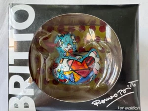 Romero Britto Mini Ente Figur Fliegende Herzen Design 1. Auflage *NEU* - Bild 1 von 3