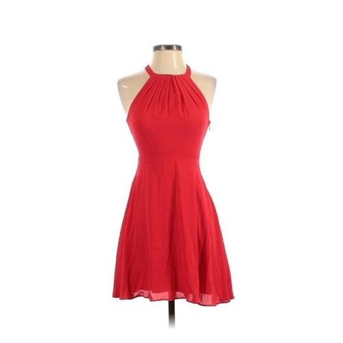 Abito donna Express smanicato ritaglio aderente e svasato San Valentino taglia 0