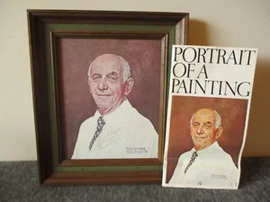 NORMAN ROCKWELL "PHILIP LEVINE" 1973 SUBJECT SIGNED PRINT FRAMED LITHO+BOOKLET - Picture 1 of 23