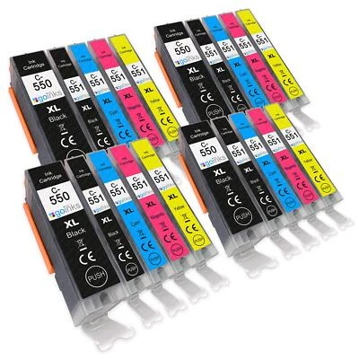 20 Printer Ink Cartridges (5 Set) for Canon PIXMA iP8700, MG5550, MG6450, MG7500 - Image 1 of 4
