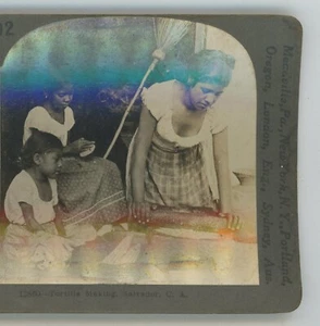 Tortilla Making Salvador Mittelamerika Keystone Stereoview - Bild 1 von 4