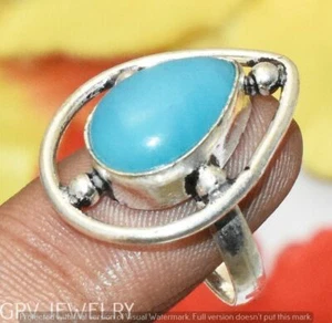 Chalcedony Gemstone Ring 925 Sterling Silver Overlay Us Size 7" U295-D118 - Picture 1 of 1