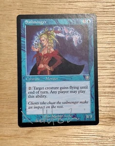 VTG 1999 MTG Magic the Gathering Sailmonger Creature Monger Illus. Signed - Picture 1 of 2
