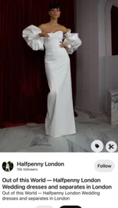 halfpenny london voluminous sleeves for wedding dress - Picture 1 of 4