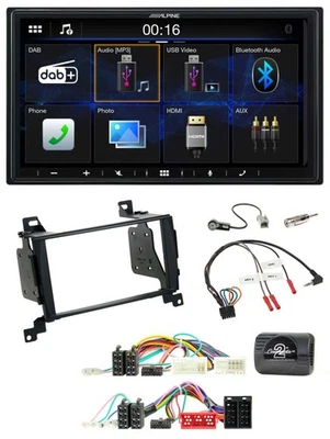 Alpine Bluetooth 2DIN Lenkrad DAB USB Autoradio für Hyundai Santa Fe 2010-2012 - Bild 1 von 4