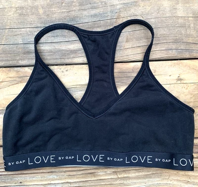 Pullover Love By Gap elástico de algodón con logotipo negro talla M espalda deportiva Foto 1 de 4