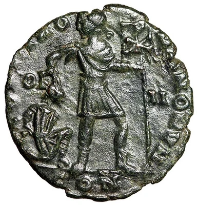 Valens "GLORIA ROMANORVM Dragging Captive" Arles Extremely Fine - Image 1 of 4