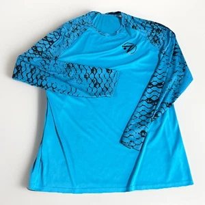Gillz Men's Long Sleeve Blue Stretch Fishing Shirt Size XXL - Picture 1 of 11