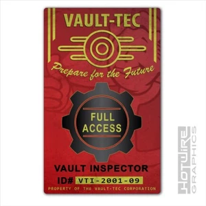Plastic ID Card (Video Game Prop)- Fallout 76 Vault ID- Vault Inspector Cosplay - Picture 1 of 1