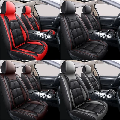 For Honda Leather Car Seat Covers 5-Seats Front Rear Cushion Protector Full Set Foto 1 de 4