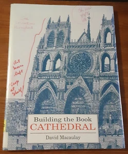Building the Book Cathedral by David Macaulay HC 1999 oversize architecture vtg - Picture 1 of 13