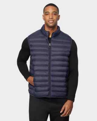 32 Degrees Heat Men's Blue Packable Full Zip Puffer Vest NEW MSRP $100 Medium M - Image 1 of 3
