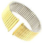17-21mm Marcco Gold Tone Stainless Steel Tapered Mens Expansion Band Reg #3012