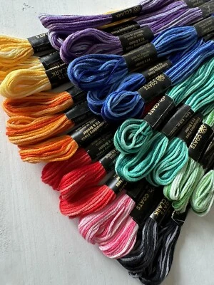 Coats & Clark Variegated Embroidery Floss Thread~Lot of 25 skeins~Brand New! - Image 1 of 4