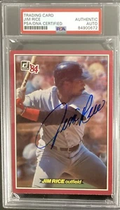 Jim Rice Signed 1984 Donruss Action All Star #52 Baseball Card Auto PSA/DNA - Picture 1 of 2