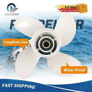 NEW 13x17 4 Blades Aluminum Outboard Moto Boat Propeller for Yamaha 60-115 HP,RH - Picture 1 of 7
