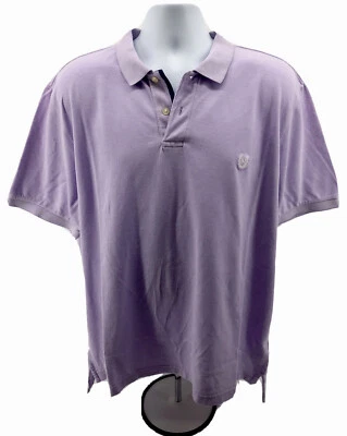 Chaps Natural Stretch Mens Polo Shirt Size XL Purple Short Sleeve Fast Shipping - Image 1 of 4
