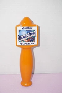 Vintage BLUE MOON - PUMPKIN ALE (HARVEST MOON) - BEER TAP HANDLE 10" - Picture 1 of 8