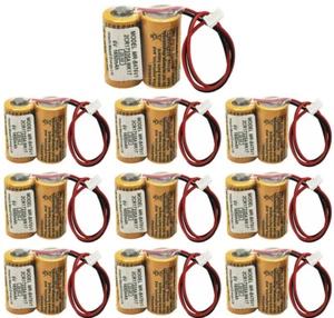 10x for Mitsubishi MR-BAT6V1 2CR17335A WK17 6V 1650mAh Battery with Plug - Foto 1 di 8
