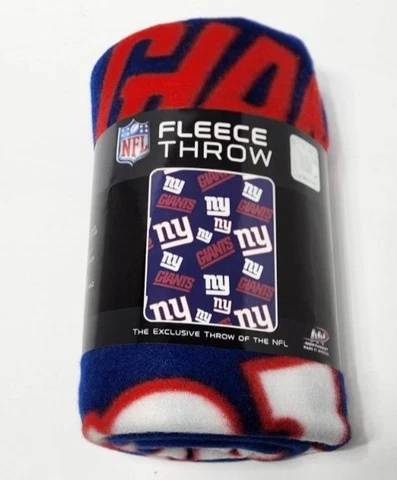 New York Giants "Official" Fleece Throw Blanket Navy 40" X 50" Cover
