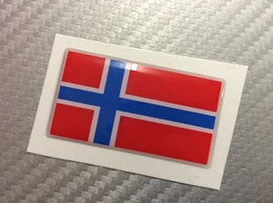 Adesivo Bandiera 3D Resinata NORVEGIA 45 x 25 mm. - Foto 1 di 1