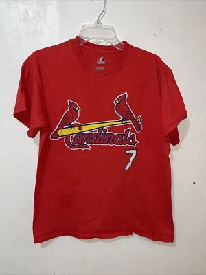 Camiseta de los Cardenales de San Luis Matt Holliday Adulto Mediana Roja Manga Corta Majestuosa Foto 1 de 4
