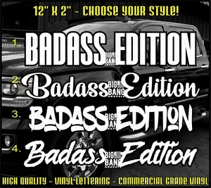 12" Badass Edition Vinyl Decal Sticker Trucker Truck Driver Semi Custom Rig USA - Picture 1 of 4