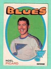 (1) NOEL PICARD 1971-72 O-PEE-CHEE  # 224 ST LOUIS BLUES VG  CARD (I1401)