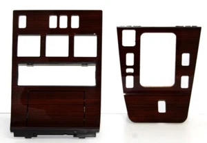 Mercedes Benz W140 Mittelkonsole ZEBRANO  DUNKEL HOLZ 2 TEILIG NEU NR.201 - Picture 1 of 2