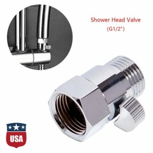 G1/2" Flow Contol Shut OFF Valve Shower Head Hand Bidet Sprayer Water Saver - Picture 1 of 12