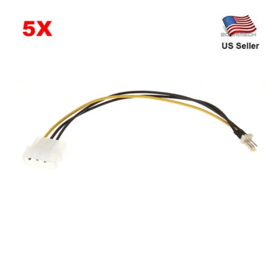 4 Pin IDE To 3 Pin CPU/Case Fan Connector Cable Adapter - 5pcs - Image 1 of 3