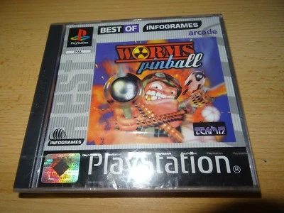  WORMS PINBALL FOR SONY PLAYSTATION 1 PS1 pal  new sealed  - Image 1 of 2